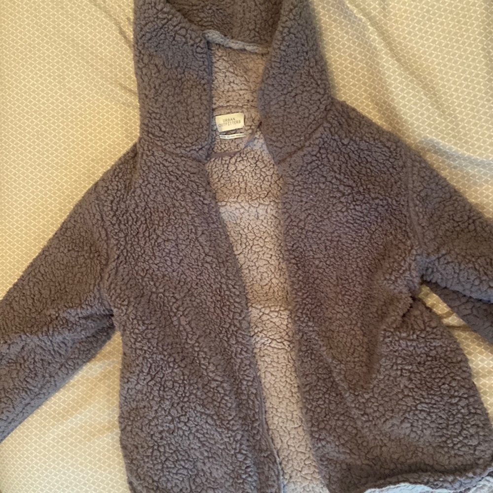 Purple double sided urban outfitters sherpa jacket